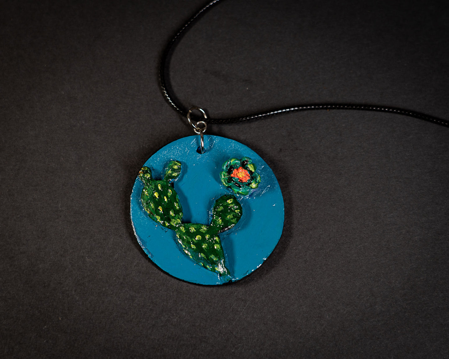 Handmade Clay Cacti Pendants
