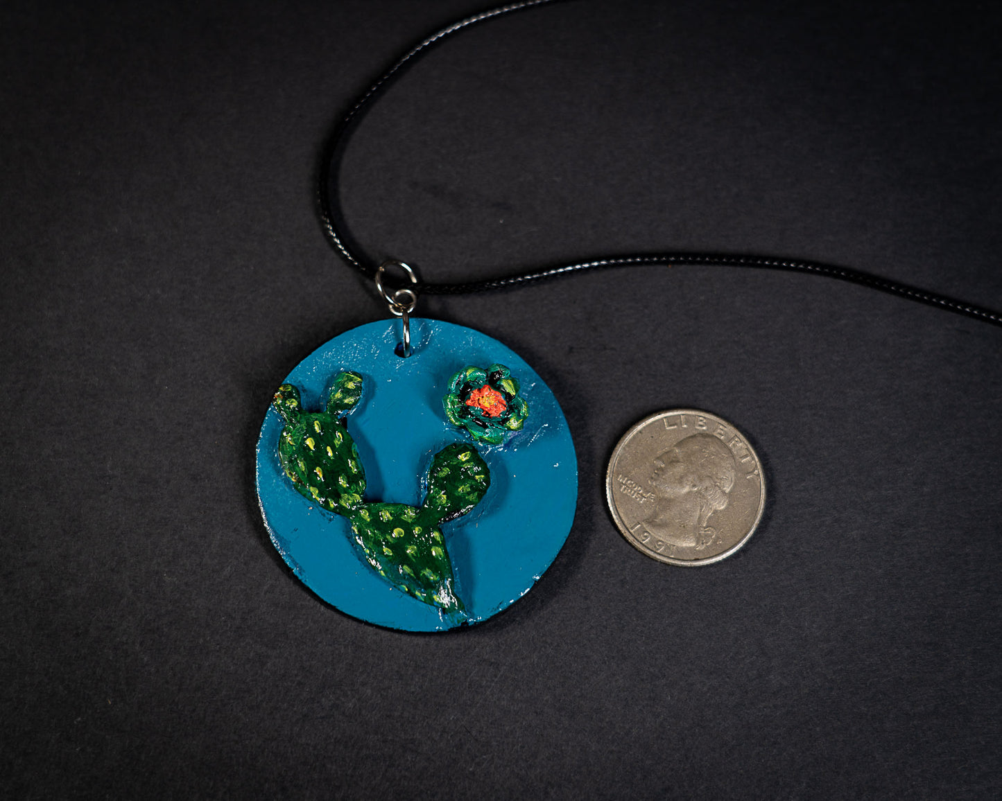 Handmade Clay Cacti Pendants