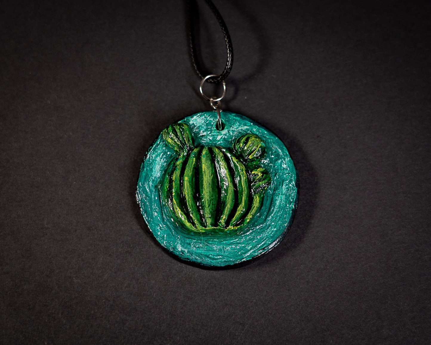 Handmade Clay Cacti Pendants