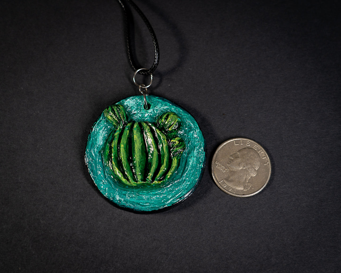 Handmade Clay Cacti Pendants