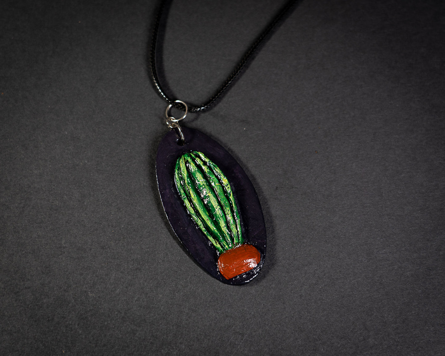 Handmade Clay Cacti Pendants