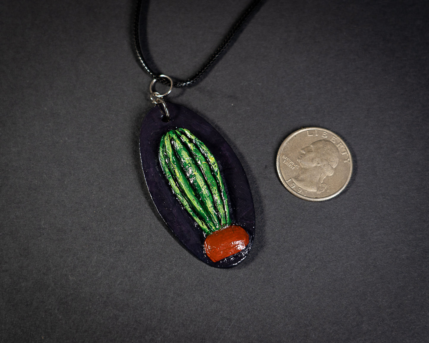 Handmade Clay Cacti Pendants