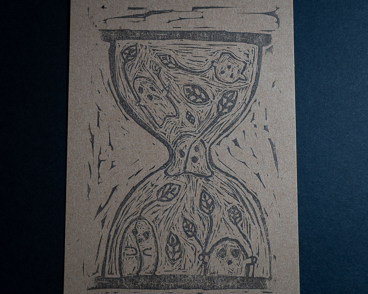 The Ghostie Hour - Craft Linocut