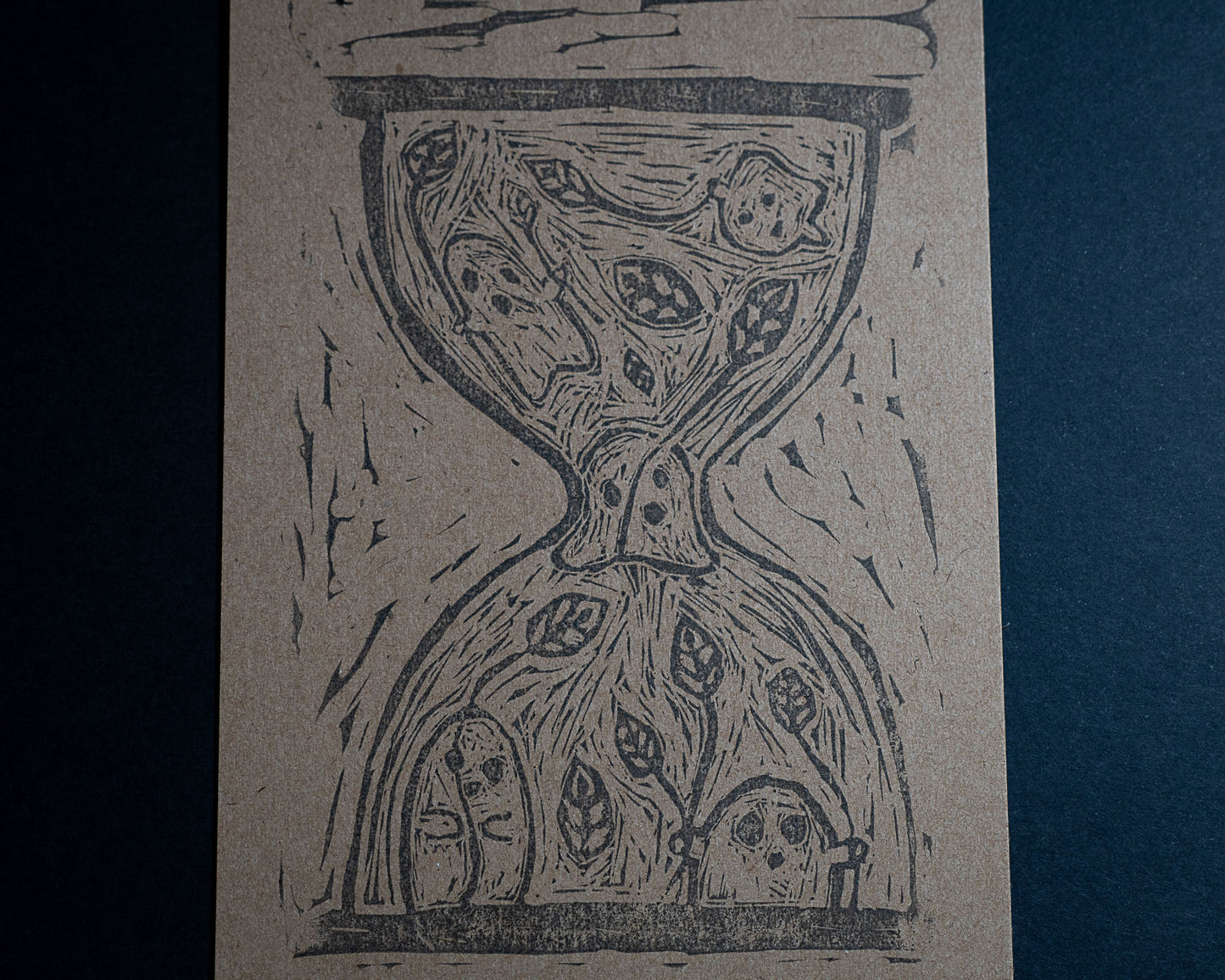 The Ghostie Hour - Craft Linocut