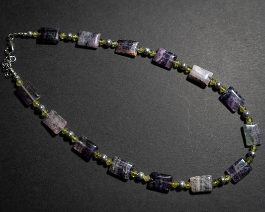 Fluorite and Peridot Necklace
