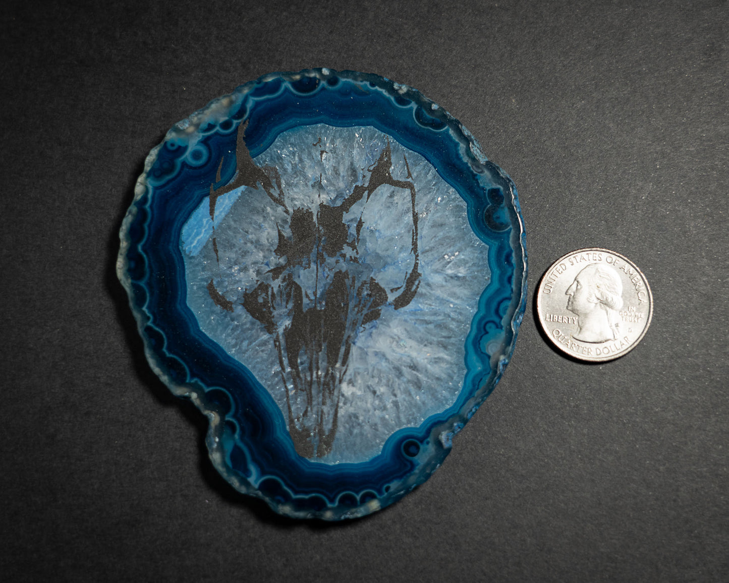 Laser Engraved Agate Slices