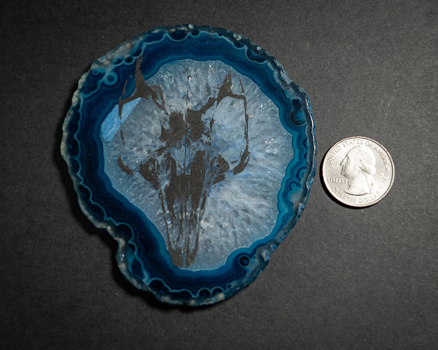 Laser Engraved Agate Slices