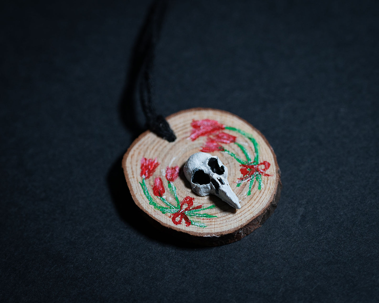 Avian Wood Slice Pendants