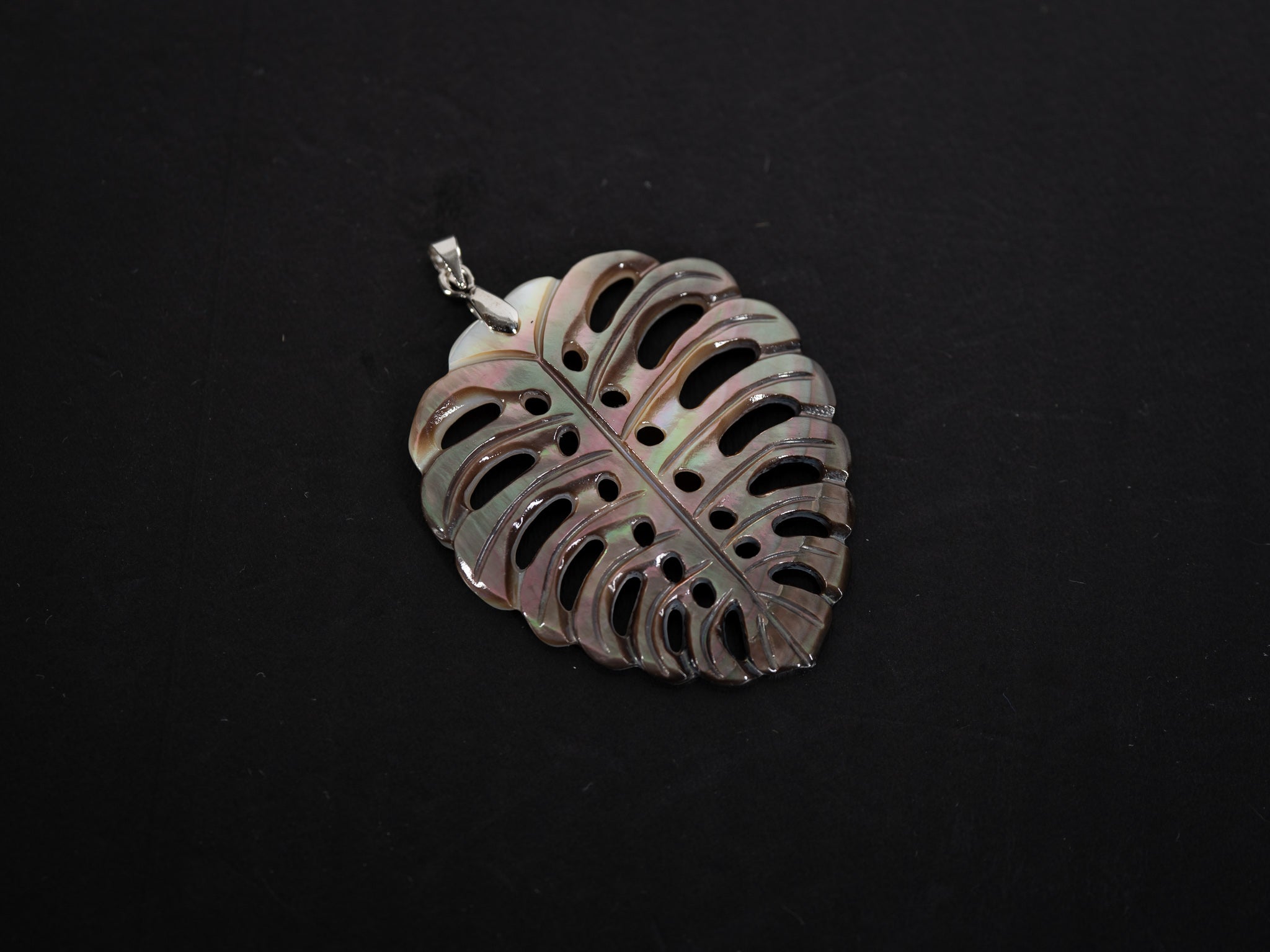 Abalone Monstera Necklace