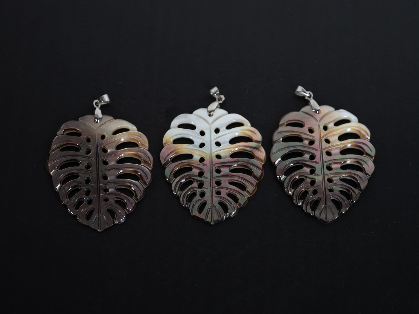 Abalone Monstera Necklace