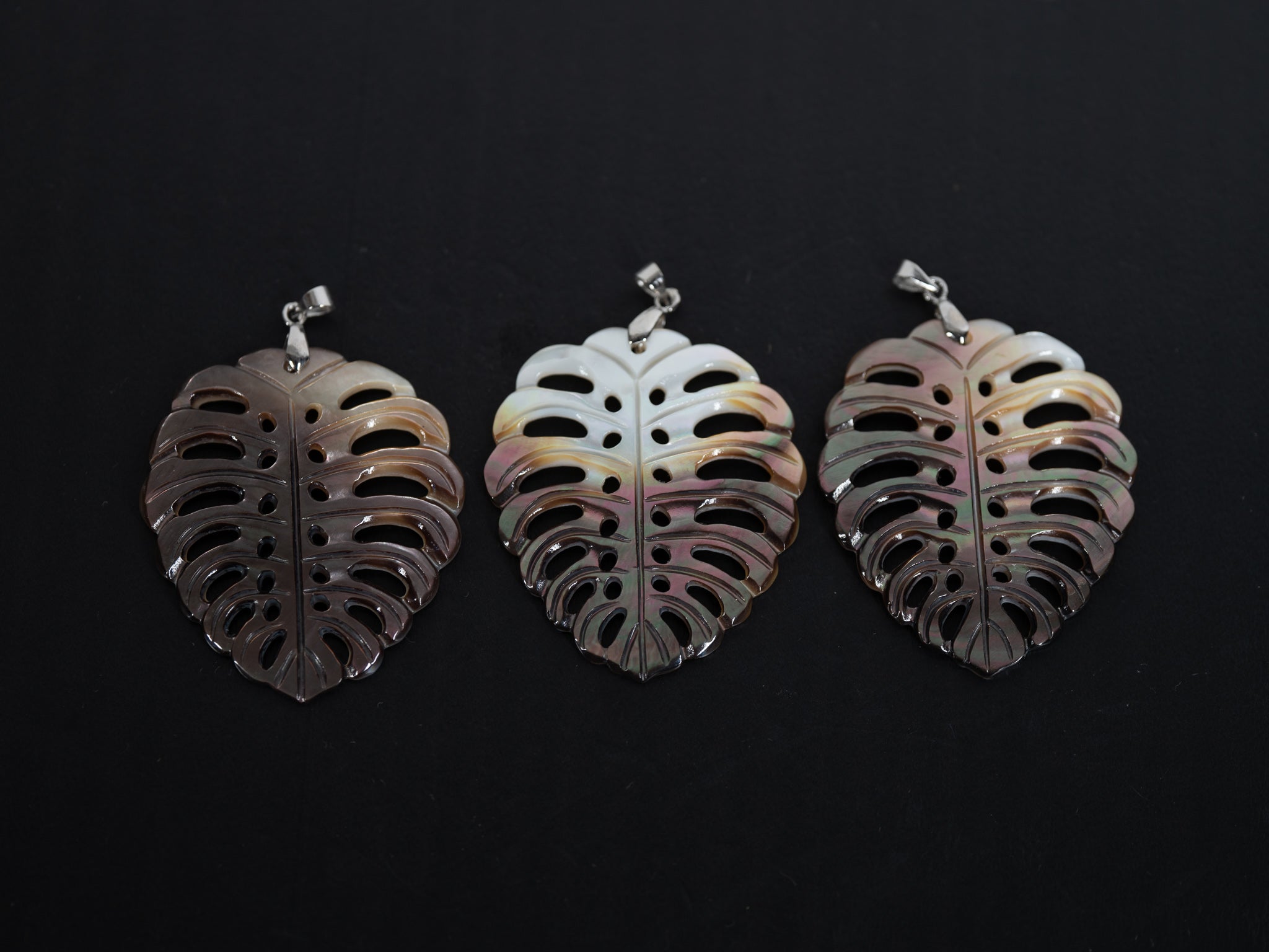 Abalone Monstera Necklace