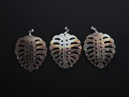 Abalone Monstera Necklace