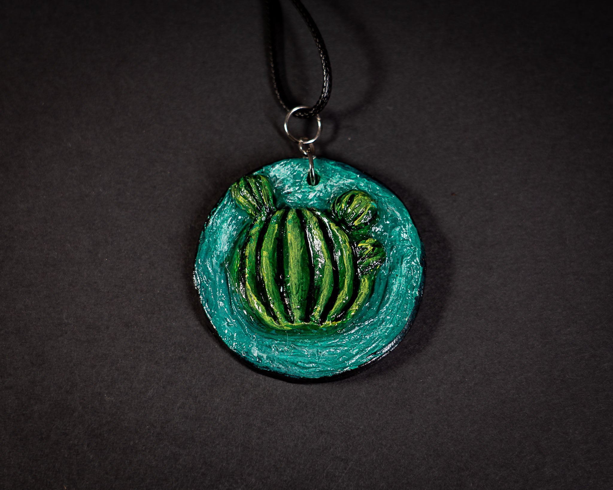 Handmade Clay Cacti Pendants