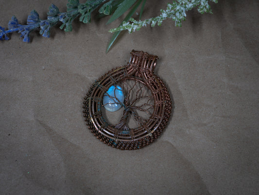 Tree of Life Moonstone Pendant