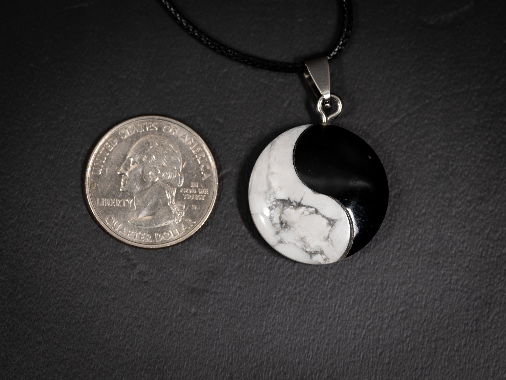 Yin Yang gemstone pendant