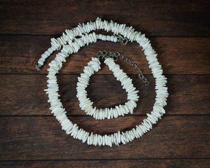 PUKA SHELL NECKLACE & BRACELET SET