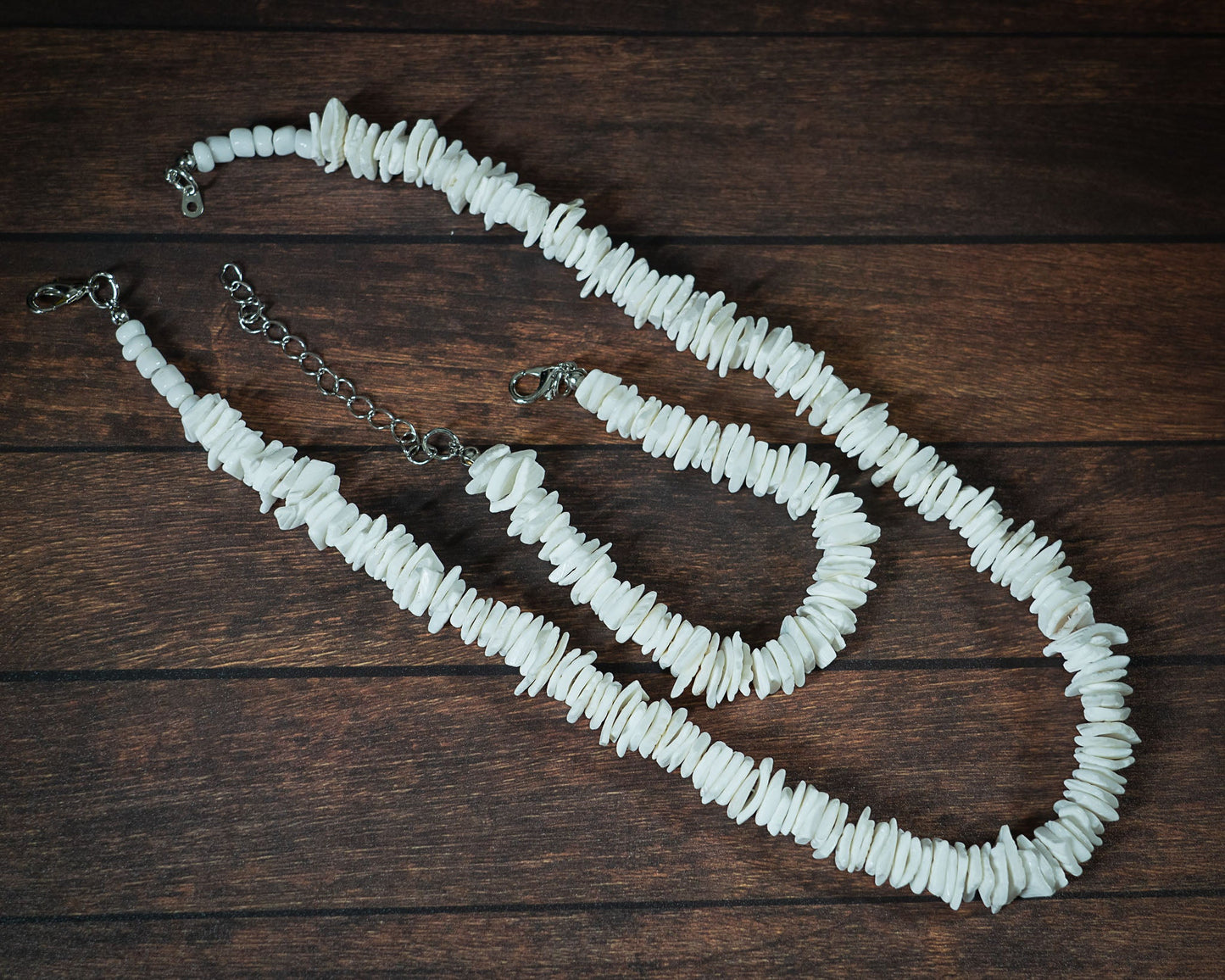 PUKA SHELL NECKLACE & BRACELET SET