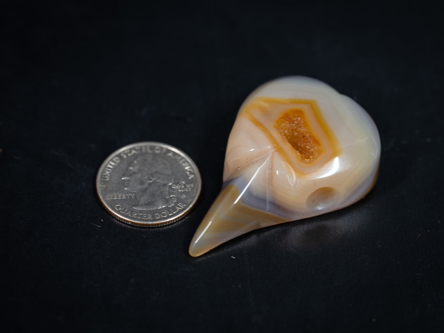 Gemstone Crow Skull