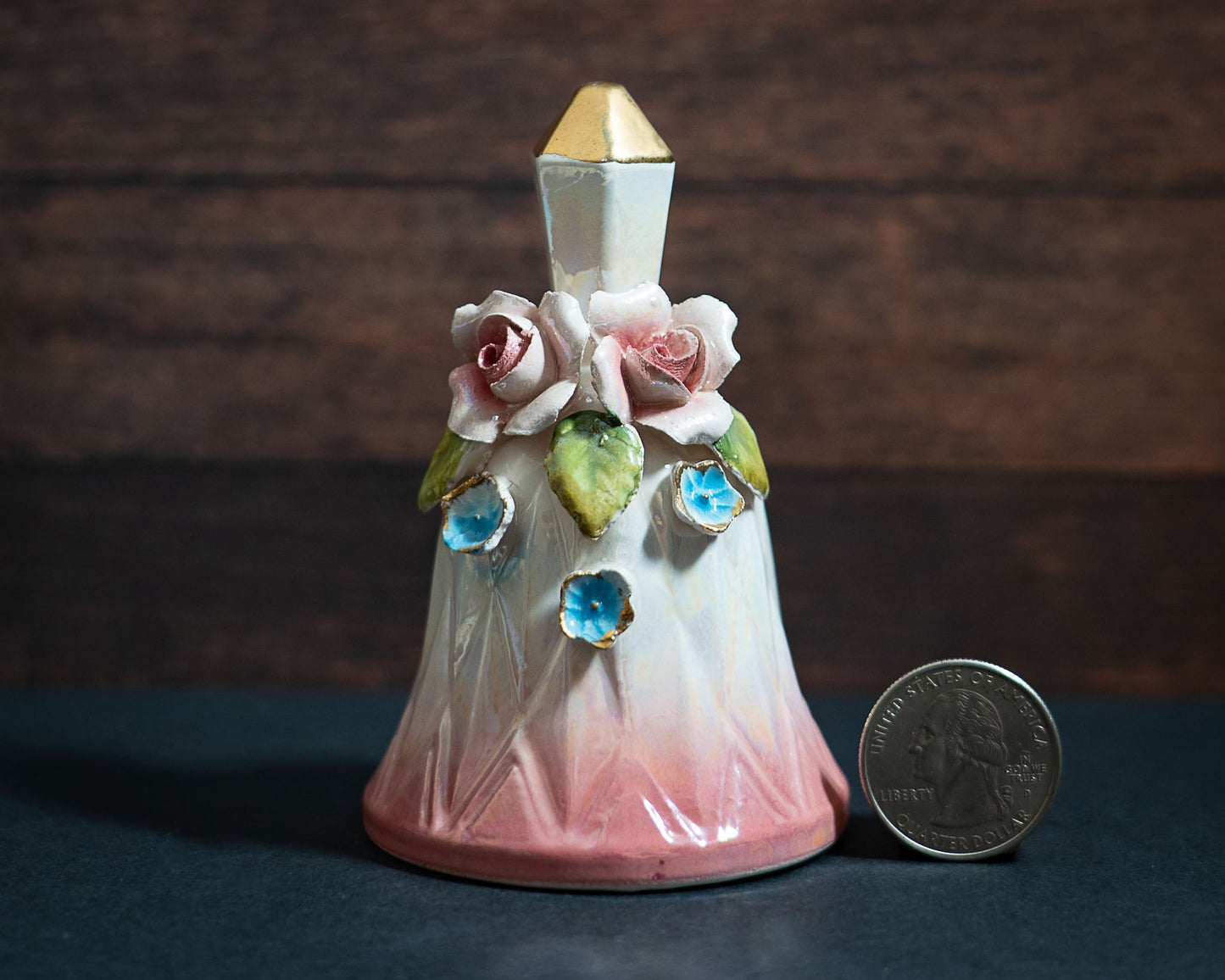 Vintage Pink Rose Bell