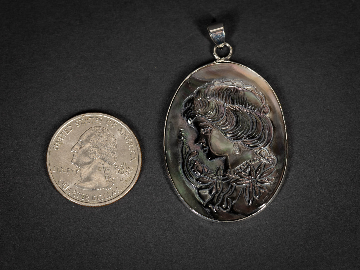 Abalone Cameo Necklaces
