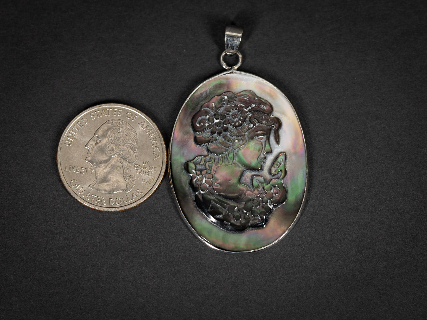 Abalone Cameo Necklaces