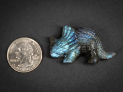 Labradorite Triceratops Carvings