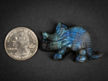 Labradorite Triceratops Carvings