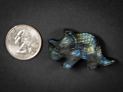 Labradorite Triceratops Carvings