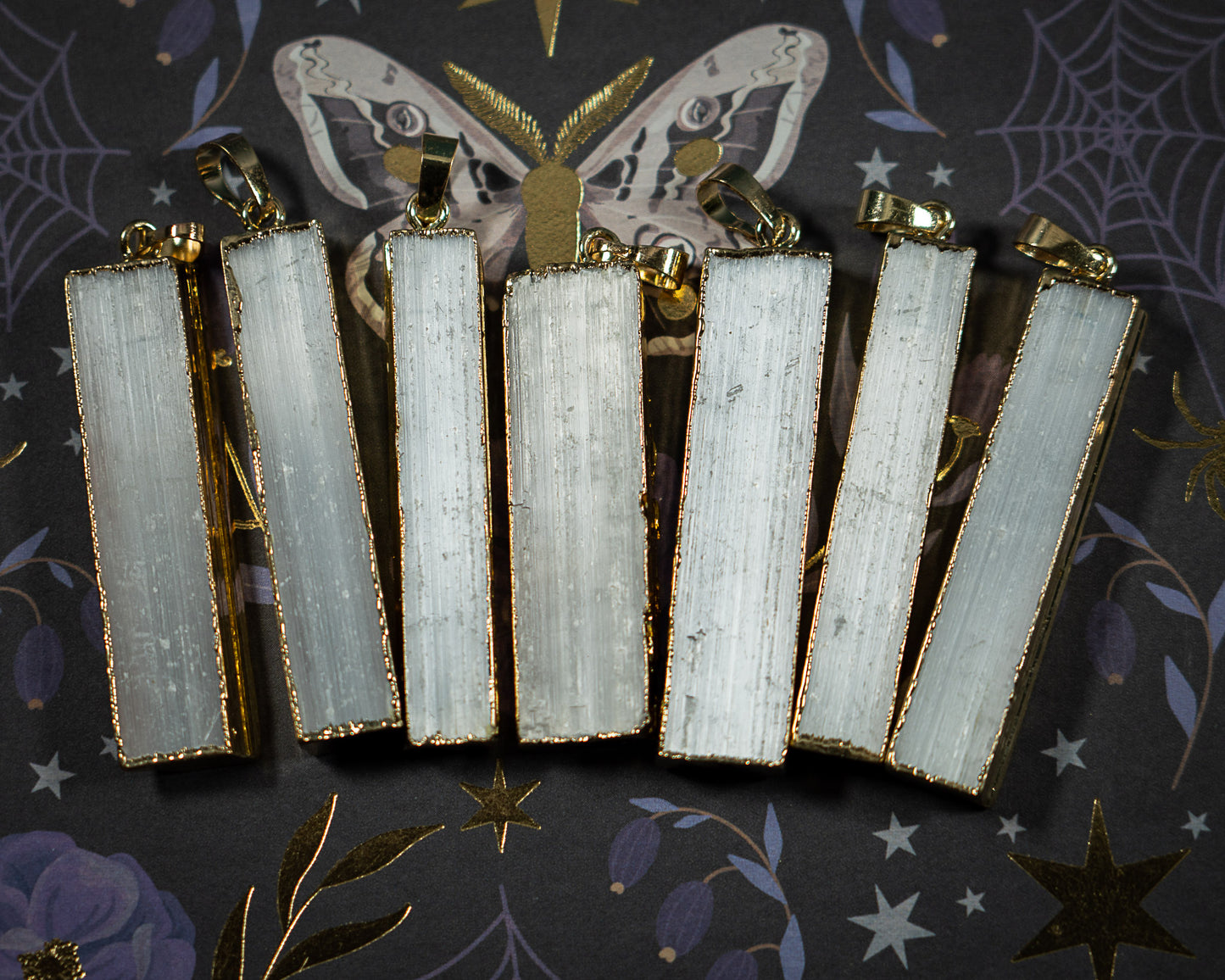 Gold Plated Selenite Necklaces