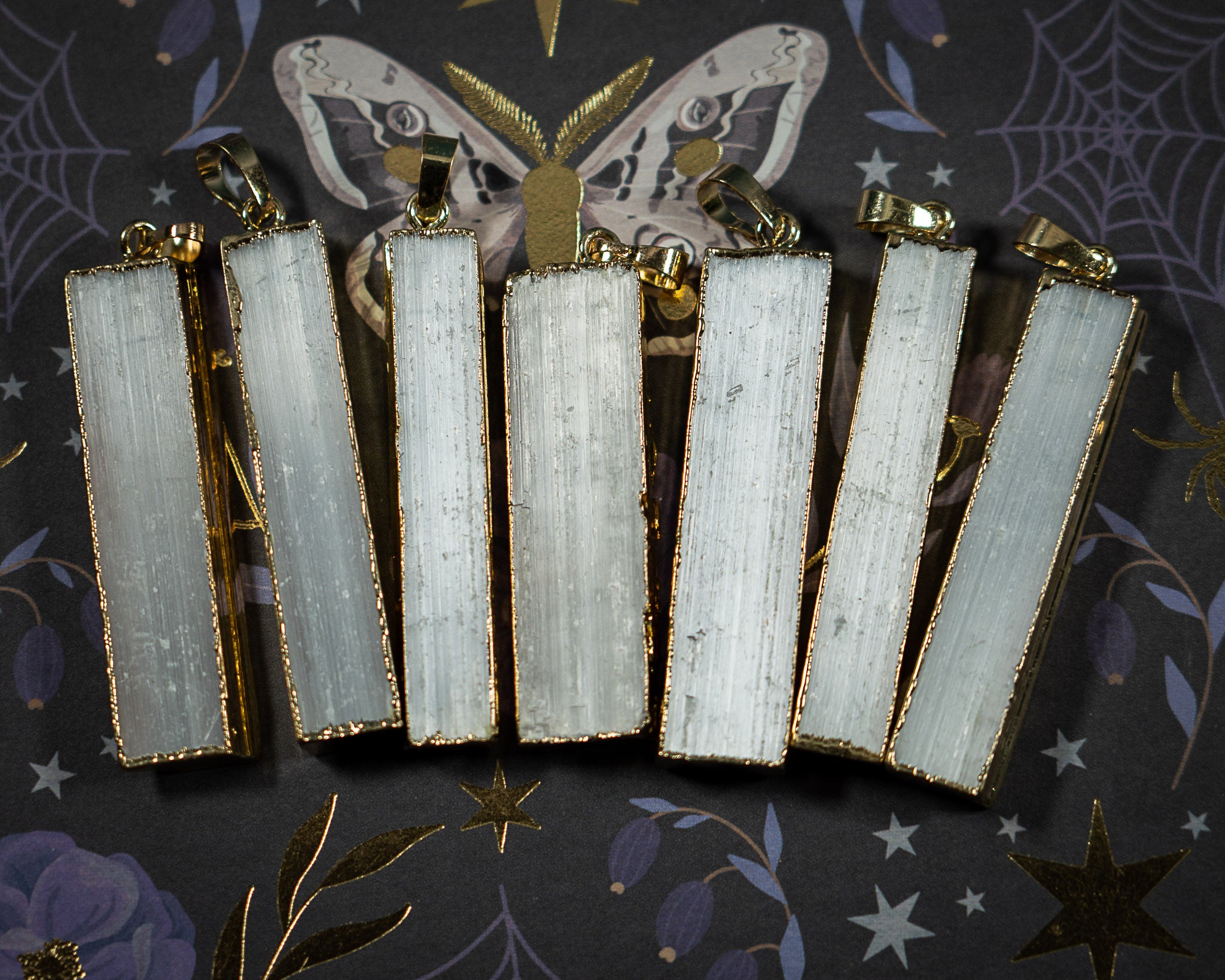 Gold Plated Selenite Necklaces