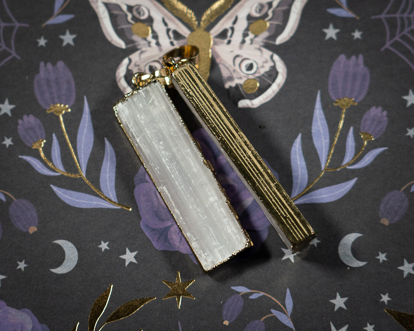 Gold Plated Selenite Necklaces