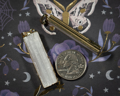 Gold Plated Selenite Necklaces
