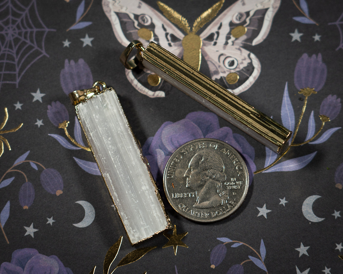 Gold Plated Selenite Necklaces