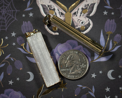 Gold Plated Selenite Necklaces