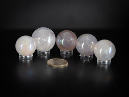 Small Aura Rose Quartz Spheres