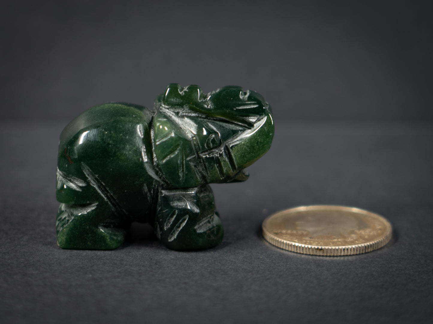 Moss Agate Elephants