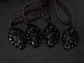 Rainbow Obsidian Kitsune Necklace