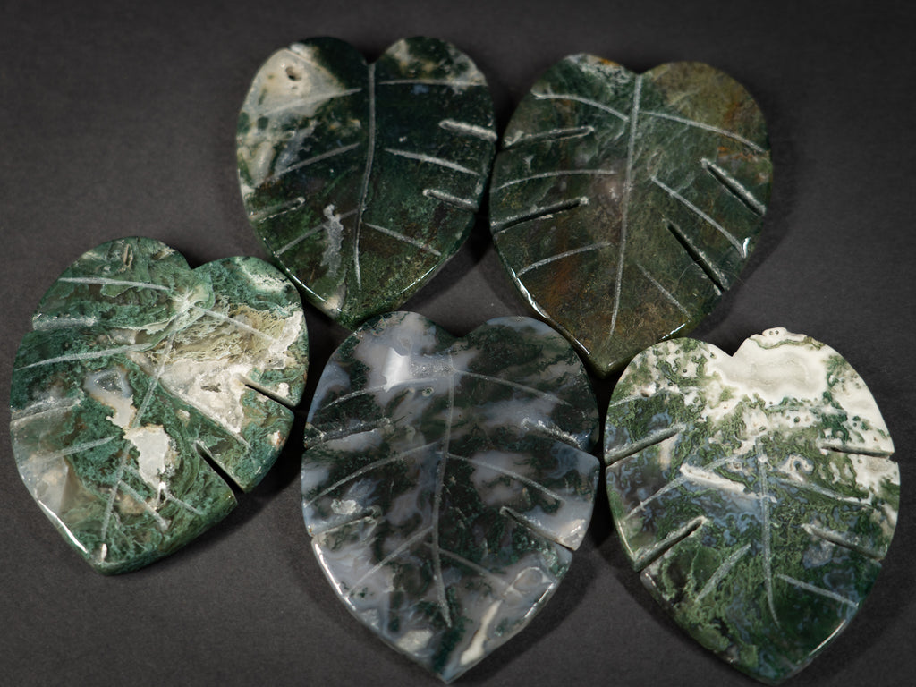 Moss Agate Tropical Leaves