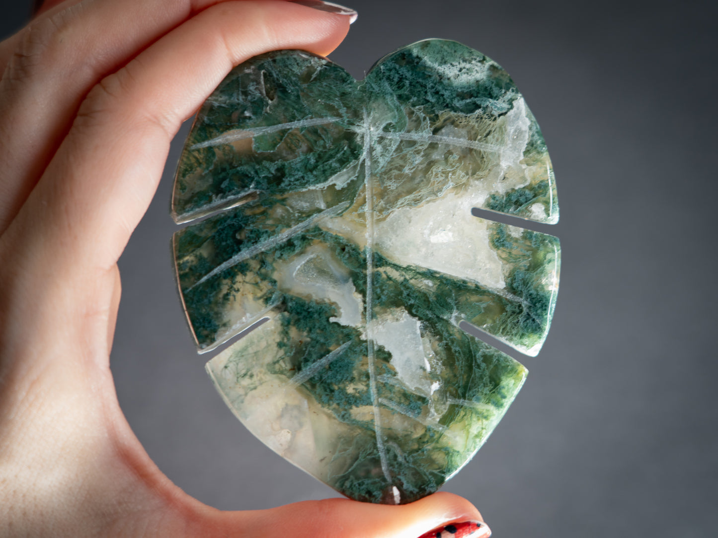 Moss Agate Tropical Leaves