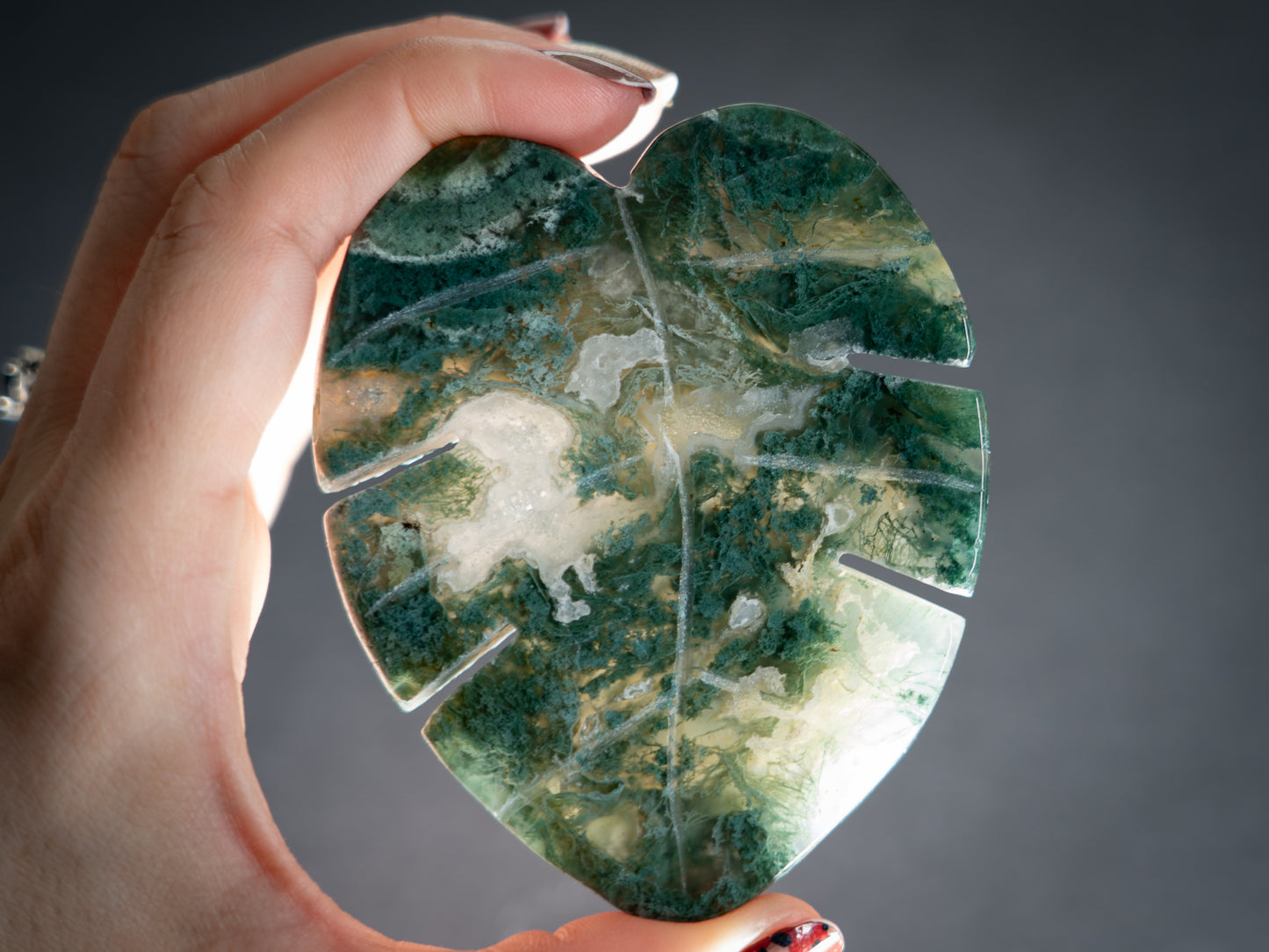 Moss Agate Tropical Leaves