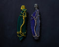 The Gypsy Noir - Agate slice necklace pair. Tree of life necklace. Tree of life agate slice. Agate slice jewelry set. 